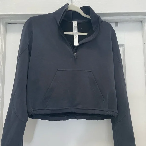 Lululemon Brushed Softstreme Half Zip - Size 4 - Black - Picture 6 of 16